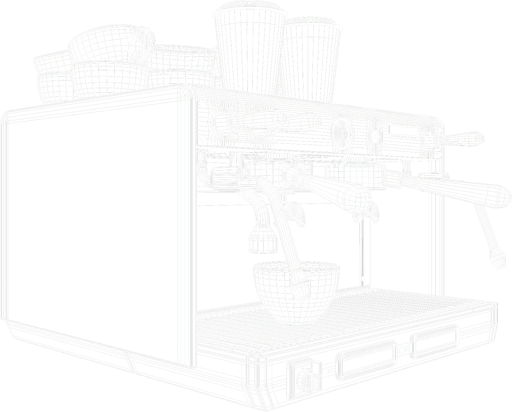 Wireframe kávovaru Embassy