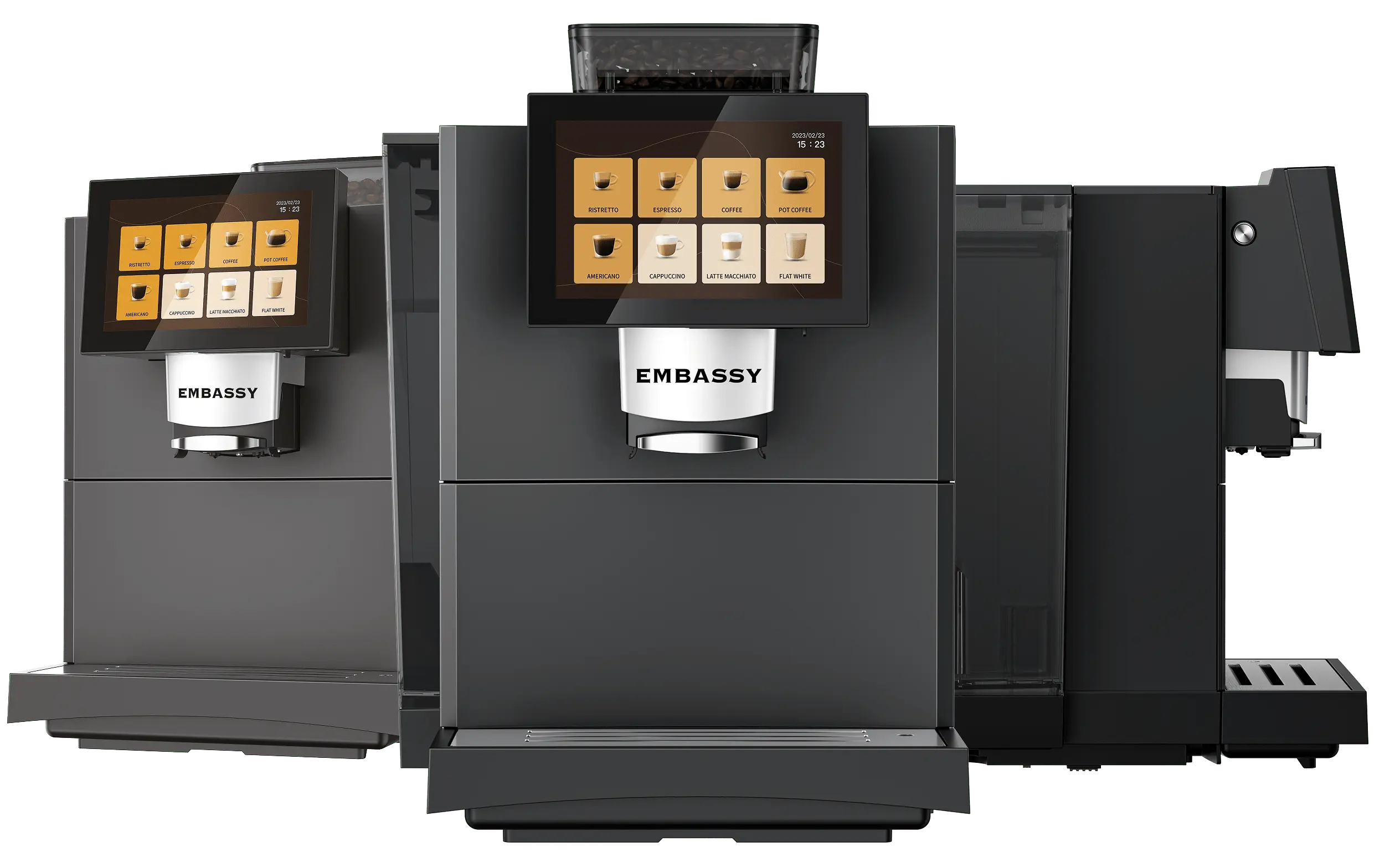 Embassy Lima coffee machine from multiple views