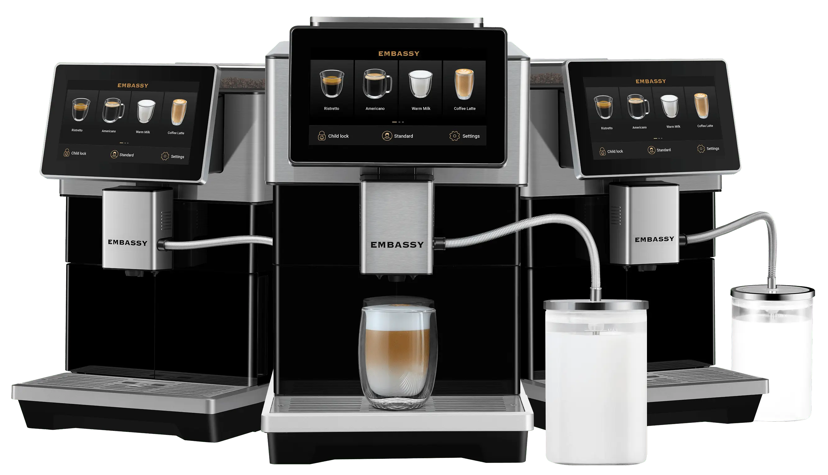 Embassy Nairobi coffee machine from multiple views